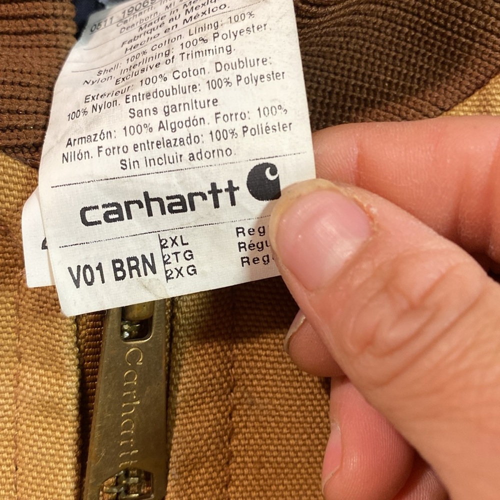 Carhartt Brown Work Vest Insulated Canvas RELAXED FIT FIRM DUCK RIB COLLAR Sz2xl - Picture 5 of 15